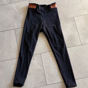 Onzie Black Leggings with Waist Sparkle Accent